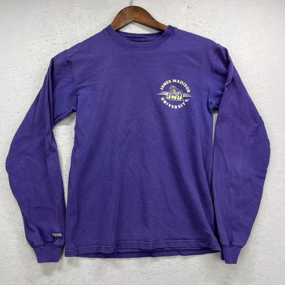 James Madison University Dukes T Shirt Mens S Purple Long Sleeve JMU Jansport